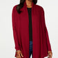 Karen Scott Cardigan Feminino Aberto na Frente Vermelho Tamanho Médio