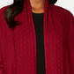 Karen Scott Cardigan Feminino Aberto na Frente Vermelho Tamanho Médio