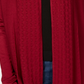 Karen Scott Cardigan Feminino Aberto na Frente Vermelho Tamanho Médio