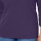 Karen Scott Blusa feminina de algodão com gola xale e botões, roxa, tamanho grande