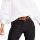 Camiseta térmica Westend feminina Free People, tamanho branco, tamanho X-S
