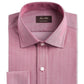 Camisa social masculina Tasso Elba Classic/Regular Fit, sem passar, de algodão Supima, com punho francês, lisa, espinha de peixe, vermelha, tamanho 34-35