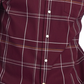 Camisa xadrez Highland masculina Barbour sob medida, tamanho pequeno, vinho