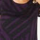 Camiseta feminina Alfani estampada com bainha redonda, roxa, tamanho pequeno