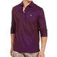 Camisa polo masculina de manga comprida Tommy Bahama roxa tamanho grande