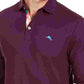 Camisa polo masculina de manga comprida Tommy Bahama roxa tamanho grande