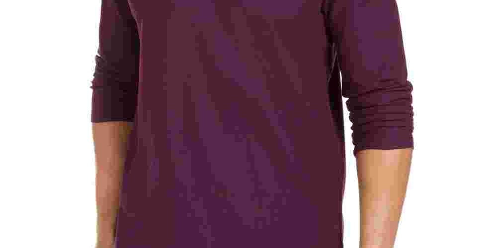 Camisa polo masculina de manga comprida Tommy Bahama roxa tamanho grande