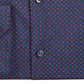 Camisa social masculina Alfani com gola estampada, slim fit, elástica, tamanho azul-marinho, 16,5 x 32-33