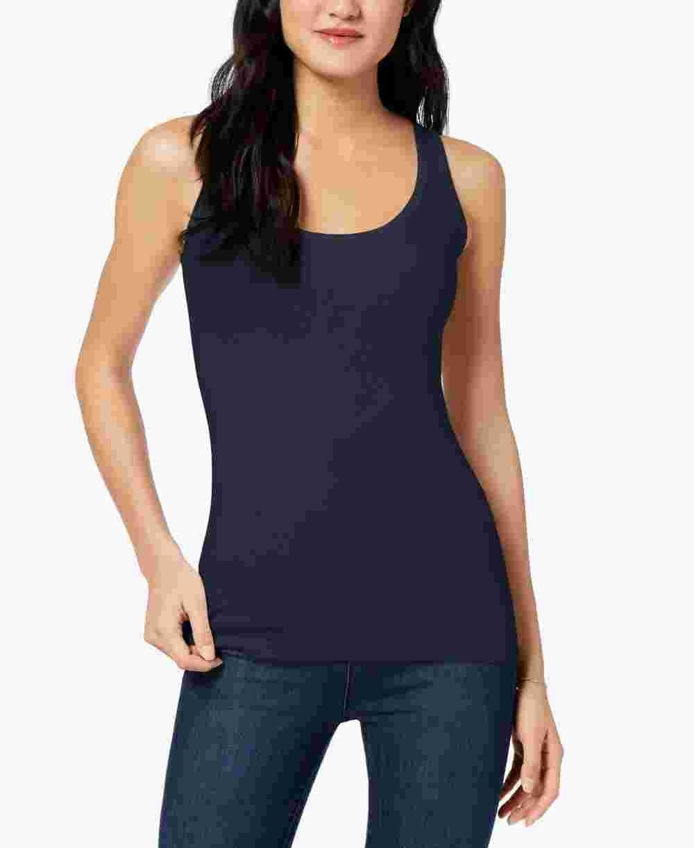 Regata feminina justa Maison Jules, azul, tamanho grande