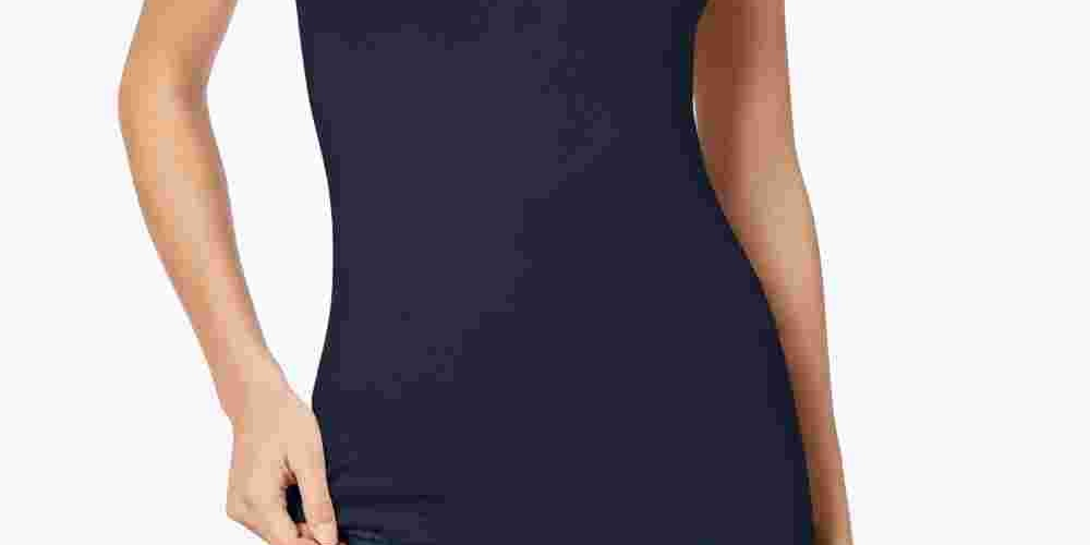Regata feminina justa Maison Jules, azul, tamanho grande