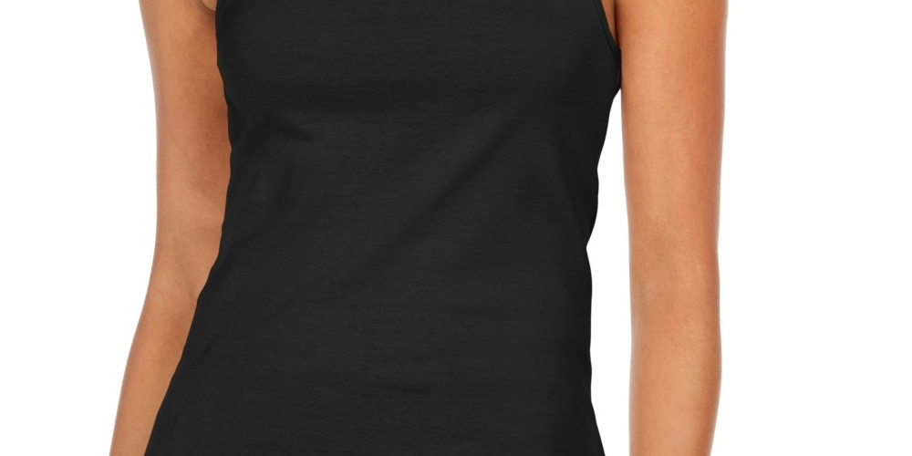 Regata feminina de algodão estilo &amp; co, preta, tamanho pequeno