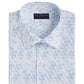 Camisa social masculina estampada com ajuste atlético AlfaTech by Alfani, azul-marinho, 16x34-35