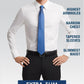 Camisa social masculina estampada com ajuste atlético AlfaTech by Alfani, azul-marinho, 16x34-35