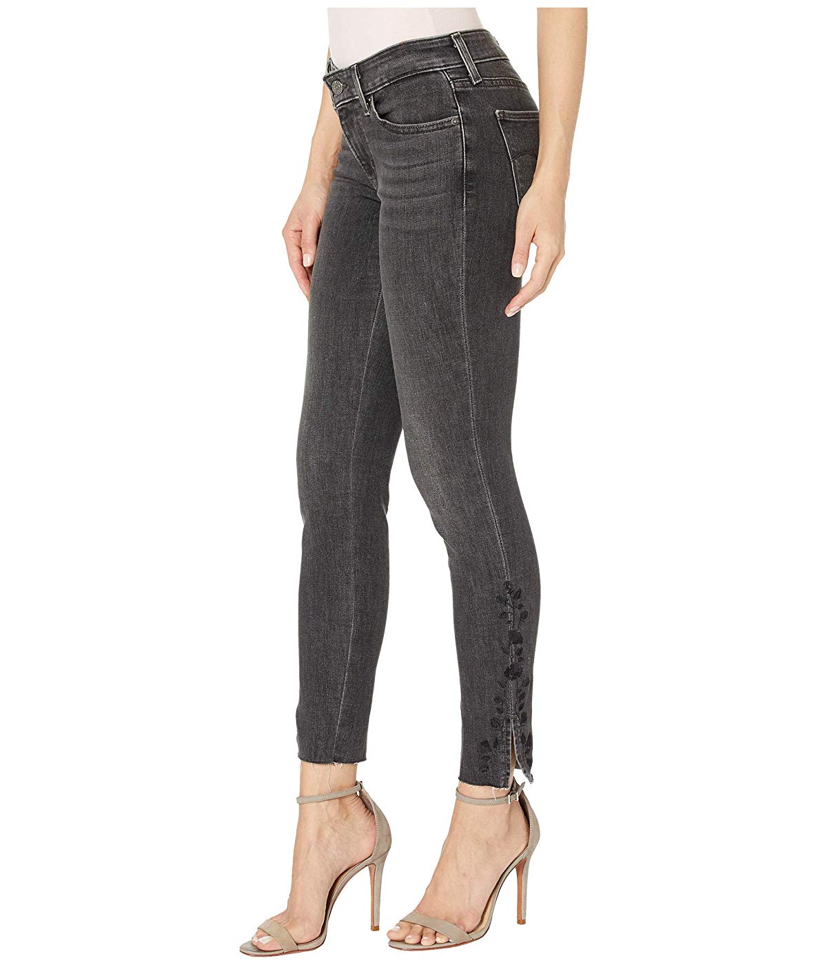 Calça jeans skinny Levi's 711 feminina, preta, tamanho 28W