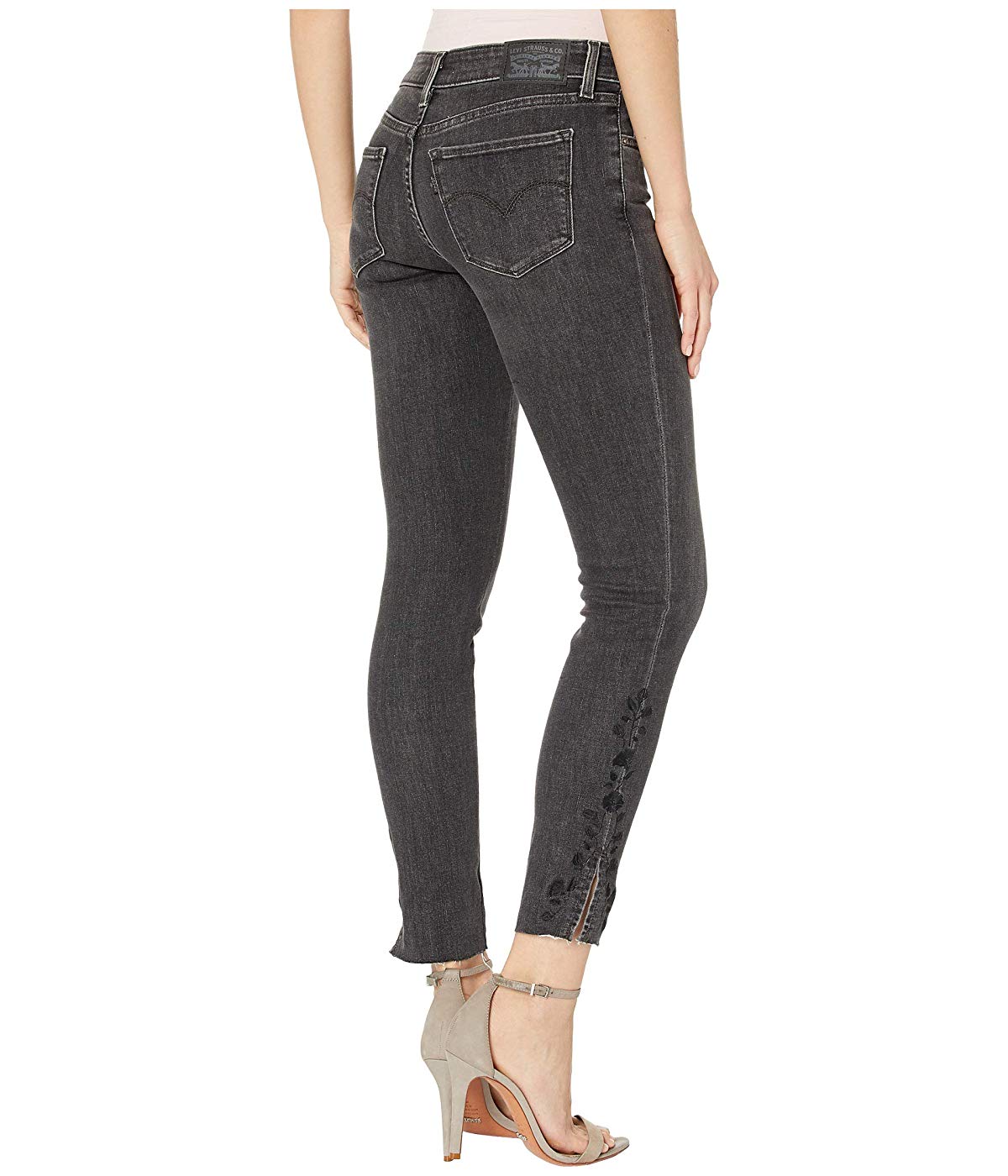 Calça jeans skinny Levi's 711 feminina, preta, tamanho 28W