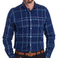 Camisa Barbour Tailo Fit Highland Check Masculina Azul