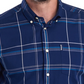 Camisa Barbour Tailo Fit Highland Check Masculina Azul