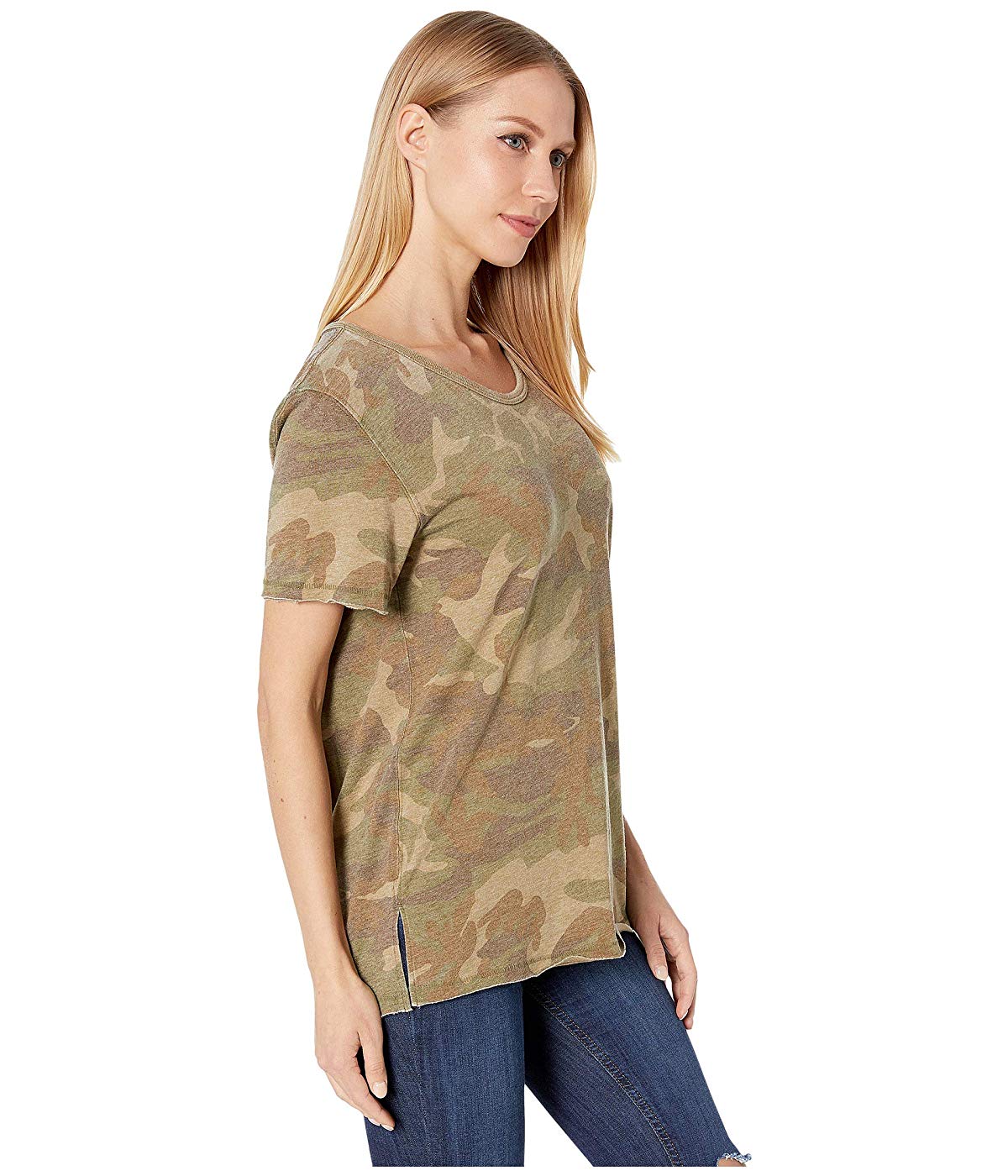 Camiseta feminina Free People Tourist Laranja Tamanho P