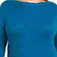 Túnica feminina Karen Scott Plus Size com bainha curva, azul, tamanho 2X