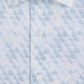 Camisa social masculina Alfani Classic Light com estampa geométrica azul, tamanho 14X14