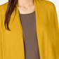 Cardigan feminino Alfani com manga amarrada, amarelo, tamanho grande