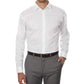 Camisa masculina Kenneth Cole de algodão misto com botões separados, branca, tamanho 32-33