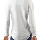 Blusa Henley Feminina Militar de Algodão com Tachas Free People Branca Tamanho Médio