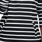 Karen Scott Sport Feminino Listrado Gola Simulada Top Preto Tamanho X-S