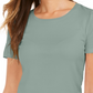 Camiseta feminina com decote redondo Style &amp; Co, verde, tamanho extragrande