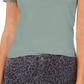 Camiseta feminina com decote redondo Style &amp; Co, verde, tamanho extragrande
