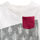 Camiseta infantil First Impressions para bebês meninos, de algodão, manga comprida, com blocos de cores, branca, tamanho 18