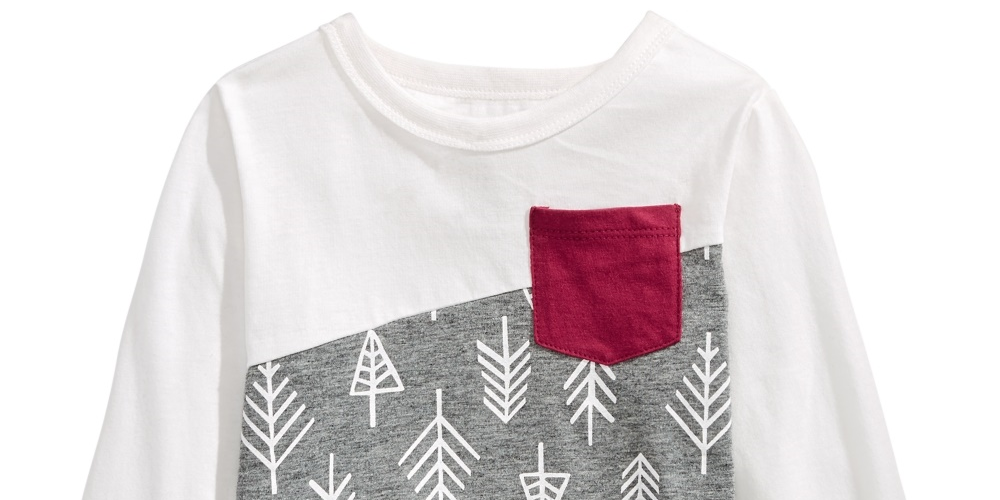 Camiseta infantil First Impressions para bebês meninos, de algodão, manga comprida, com blocos de cores, branca, tamanho 18