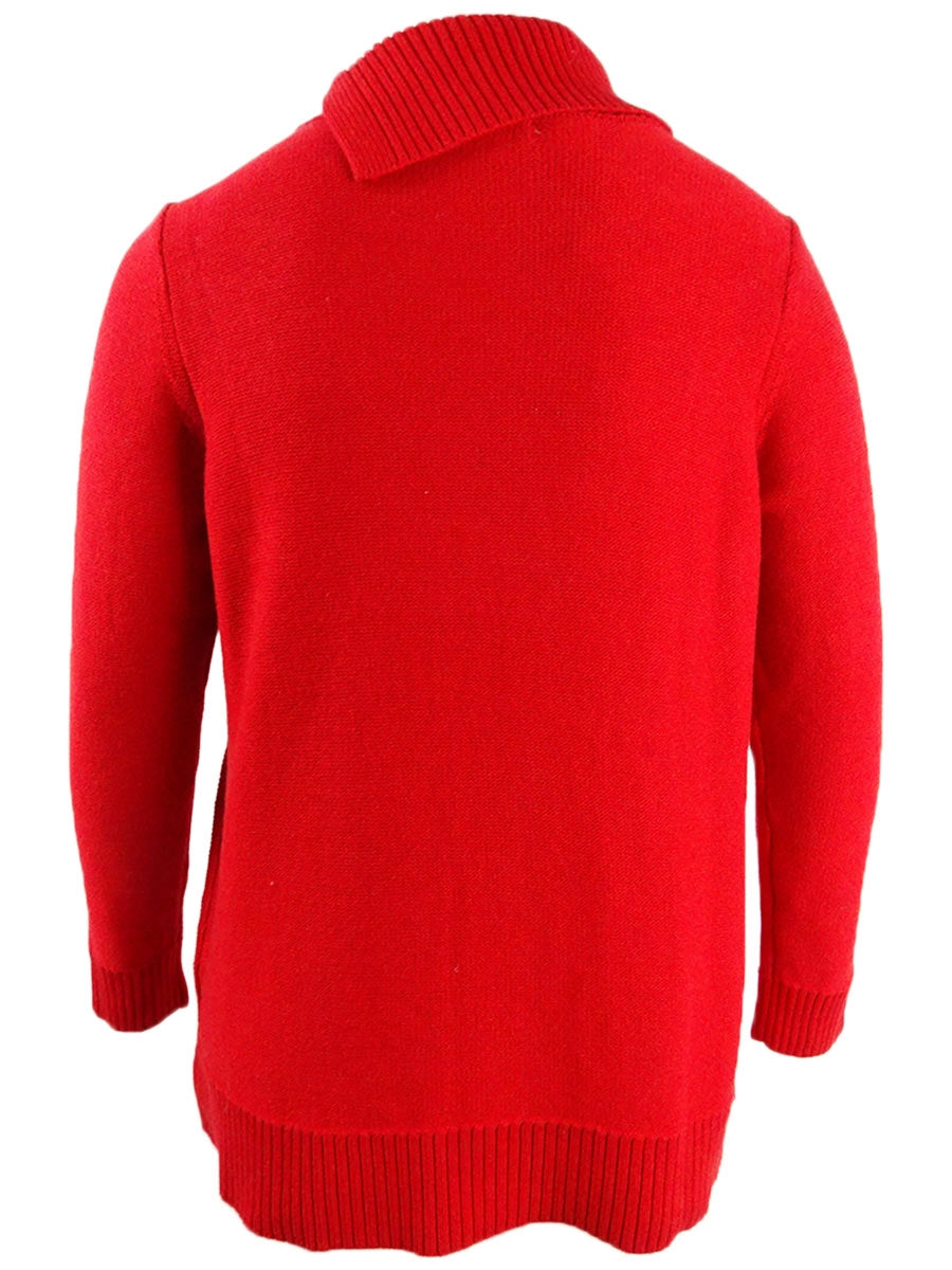 Suéter feminino de manga comprida Charter Club, vermelho, tamanho pequeno e pequeno