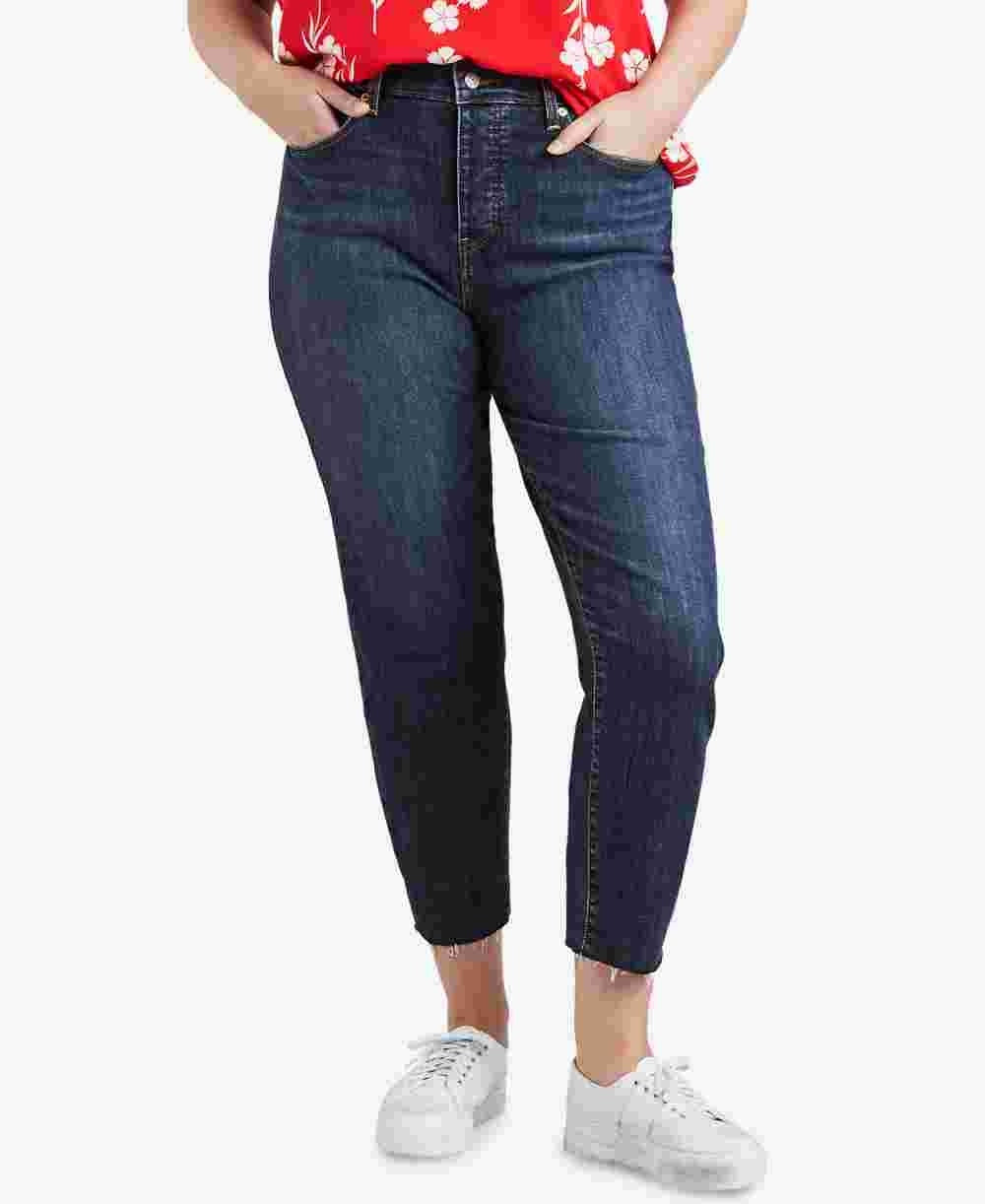 Calça jeans skinny plus size Levi's feminina, azul, tamanho 22W, cintura alta