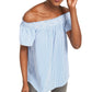 Blusa listrada tomara que caia Michael Kors feminina, branca, tamanho XX-G