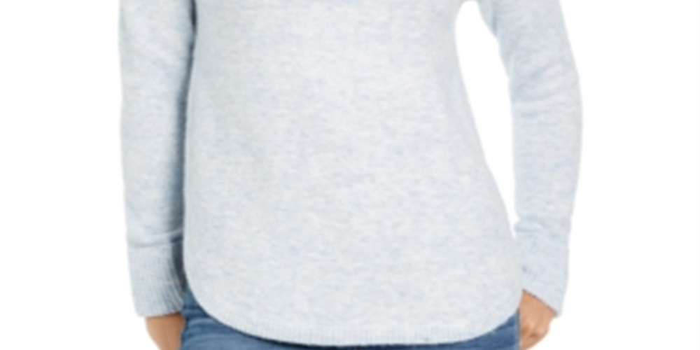 Suéter feminino com gola alta Style &amp; Co, azul, tamanho pequeno GG