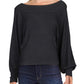 Blusa térmica feminina Free People Westend preta, tamanho médio