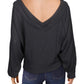 Blusa térmica feminina Free People Westend preta, tamanho médio