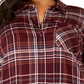 Camisa utilitária xadrez plus size feminina Style &amp; Co, roxa, tamanho 0X