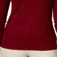 Karen Scott Suéter Feminino de Tricô com Decote Redondo Vermelho Tamanho Pequeno X-Grande