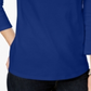 Blusa feminina Charter Club de algodão Pima com botões e ombros de fora, azul, tamanho pequeno GG