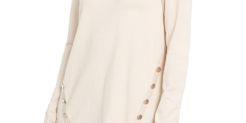 Alfani Women's Hardware SeaPullover Sweater Bege Tamanho Pequeno X-Grande