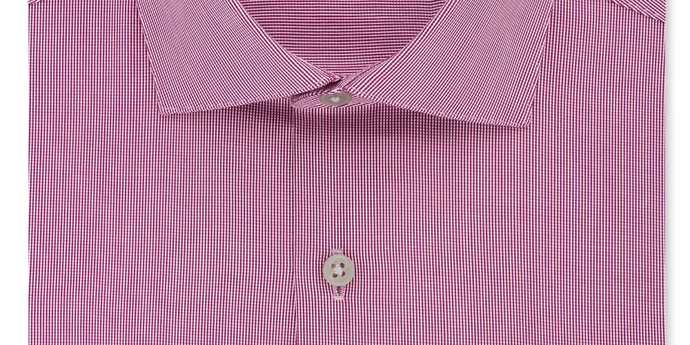 Camisa social Calvin Klein masculina slim fit, elástica, sem passar, rosa, tamanho 16x32x33