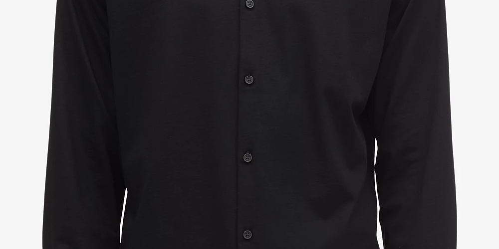 Camisa Calvin Klein Masculina Slim Fit com Carcela Francesa Preta Tamanho XX-G
