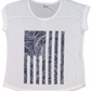 Camiseta feminina com estampa de bandeira tropical Style &amp; Co, branca, tamanho pequeno