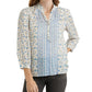 Camisa feminina Megan Floral Popover da Lucky Brand, branca, tamanho X-S