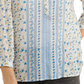 Camisa feminina Megan Floral Popover da Lucky Brand, branca, tamanho X-S