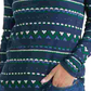 Lucky Brand Fair Isle Thermal Top Feminino Verde Tamanho Grande