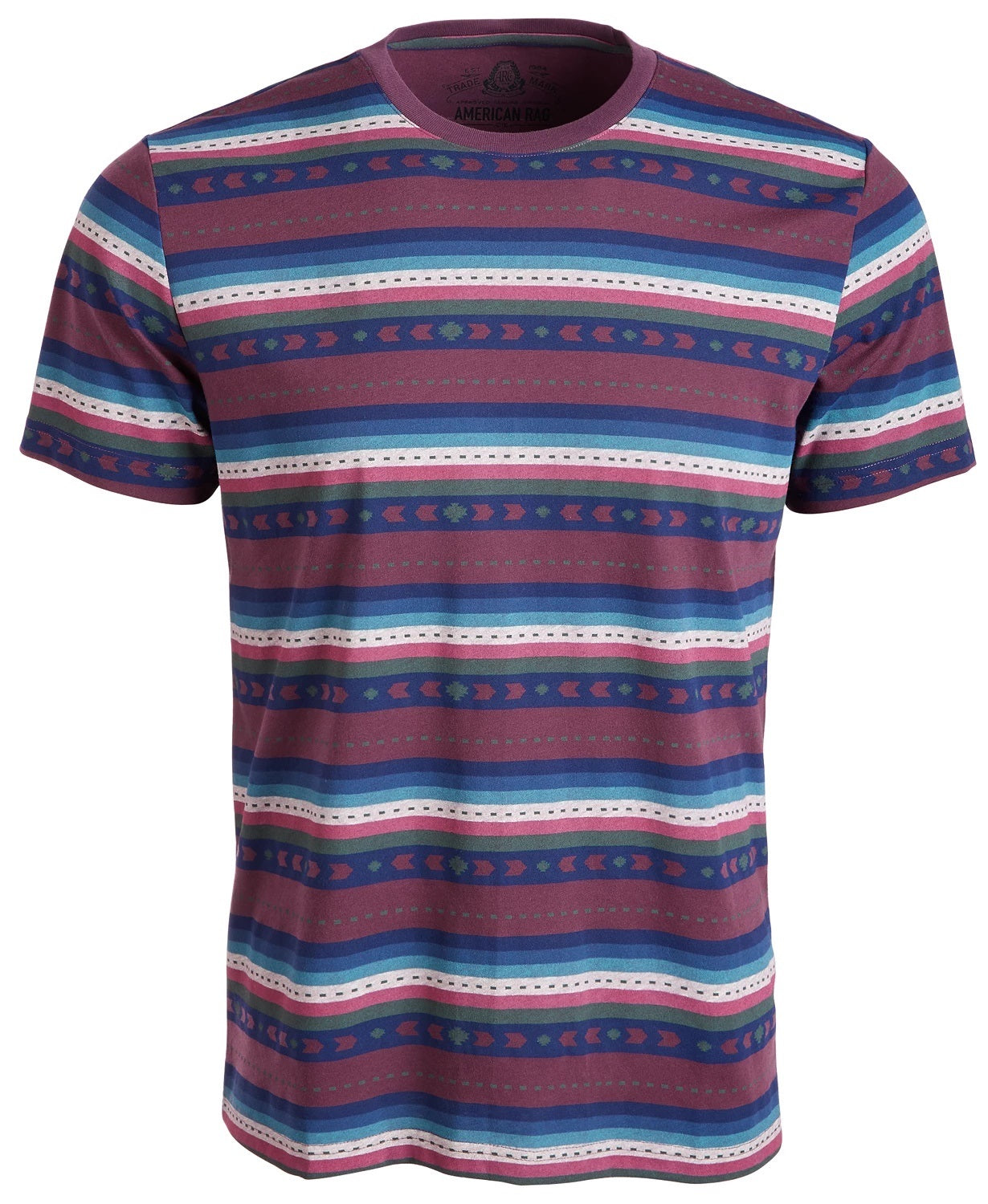 Camiseta masculina American Rag com estampa asteca, vermelha, tamanho XX-G