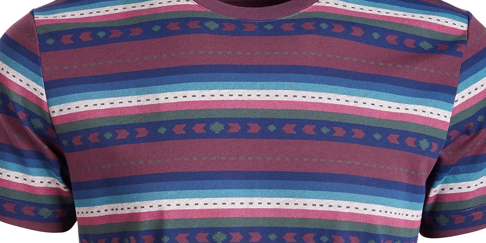 Camiseta masculina American Rag com estampa asteca, vermelha, tamanho XX-G